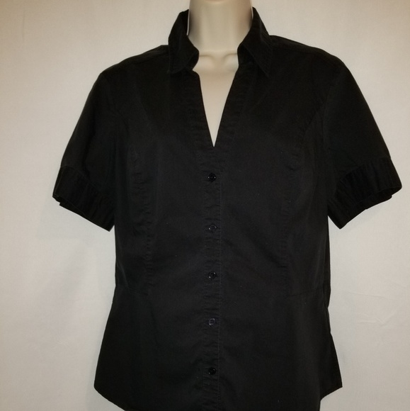 New York & Company Tops - New York & Company Button Up Blouse Black
